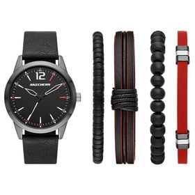 Skechers SR9066 Erkek Kol Saati ve Bileklik Set