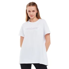 Skechers W Graphic Tee Crew Neck Beyaz Kadın T-shirt