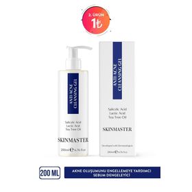 Skinmaster Akne ve Siyah Nokta Karşıtı Sebum Dengeleyici 200 ml Yüz Temizleme Jeli