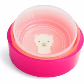 Skip Hop 9I238510 Zoo Smart Serve Non Slip Bowls- Lama Lens Kabı