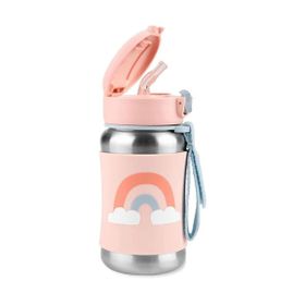 Skip Hop Zoo 350 ml Gökkuşağı Pipetli Paslanmaz Çelik Suluk