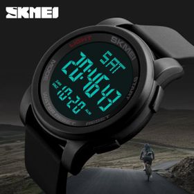 Skmei Dijital Spor Işıklı Gümüş Metal Moda Şık Trend Erkek Kol Saati
