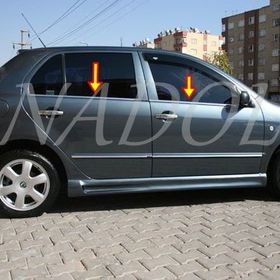 Skoda Fabia 1999-2008 Paslanmaz Çelik 4 Parça Krom Cam Çıtası
