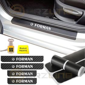 Skoda Forman 4 Adet Karbon Kapı Eşiği Sticker