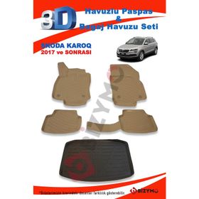Skoda Karoq 2017 ve Sonrası Bej Paspas ve Bagaj Havuzu