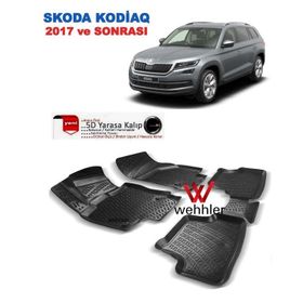 Skoda Kodiaq 5 Parça 3d Havuzlu Paspas