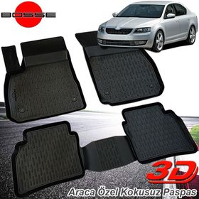 Skoda Octavia 2019 Model 3D Havuzlu Paspas
