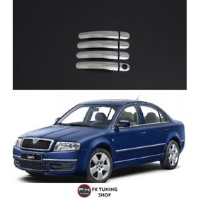 Skoda Octavia A4 1999 2004 Paslanmaz Çelik 4 Kapı Krom Kapı Kolu
