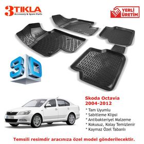 Skoda Octavia A6 2004-2012 3D Havuzlu Paspas Seti