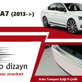 Skoda Octavia A7 Arka 2013 Krom Tampon Eşiği