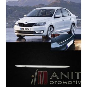 Skoda Rapid 2012 Üzeri Krom Bagaj Alt Çıtası