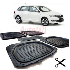 Skoda Rapid 2013 3D Havuzlu Paspas