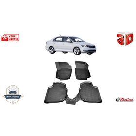 Skoda Rapid 2013 3D Havuzlu Paspas
