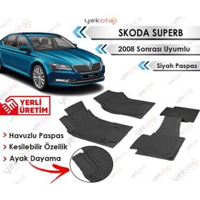 Skoda Superb 2008 Sonrası Siyah Havuzlu Paspas