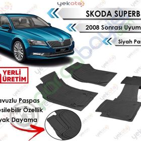 Skoda Superb 2008 Sonrası Siyah Havuzlu Paspas