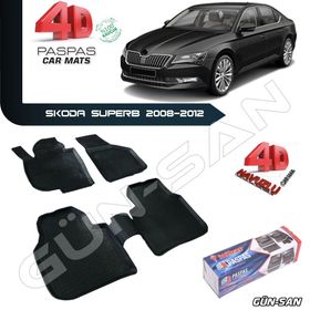 Skoda Superb 4D Havuzlu Kauçuk Paspas Takımı 2015 Üzeri A Kalite