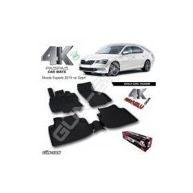 Skoda Superb 4D Havuzlu Kauçuk Paspas Takımı 2015 Üzeri A Kalite