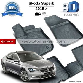 Skoda Superb B8 2015 3D Havuzlu Paspas