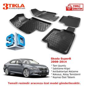 Skoda Superb Set 2008-2014 3D Havuzlu Paspas