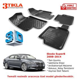 Skoda Superb Set 2008-2014 3D Havuzlu Paspas