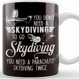 Skydiving Skydiver Parachuting Airplane Parachute Free Fall Kupa Bardak