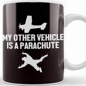 Skydiving Skydiver Parachuting Airplane Parachute Free Fall Kupa Bardak
