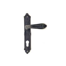 Skygo 240x40 mm Oksit Antika Tarz Dekoratif Pirinç Çiçekli Oda Kapı Kolu