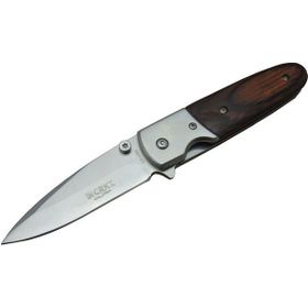 Skygo CRKT CR-0083 16.5 cm Koyu Ahşap Sap Otomatik Kılıflı Kutulu Kamp Çakı