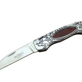 Skygo CRKT CR-0124-RD 20 cm Metal Desenli Sap Kılıflı Kutulu Kamp Çakı