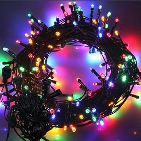 Skygo RGB 8 Fonksiyon 100 Led Fişli Uzatma Kablolu Siyah Kablo 10 m Boncuk Lamba
