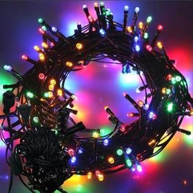 Skygo RGB 8 Fonksiyon 100 Led Fişli Uzatma Kablolu Siyah Kablo 10 m Boncuk Lamba