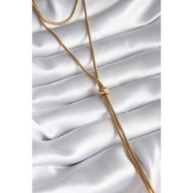 Skygo TJ-BKO8286 316L Çelik Gold Renk Tüp Zincir Asansör Model Kadın Kolye