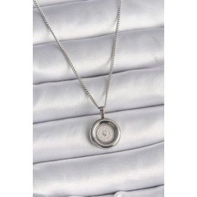 Skygo TJ-BKO9571 316L Çelik Gümüş Renk Zincir Gümüş Renk Altın Model Kadın Kolye