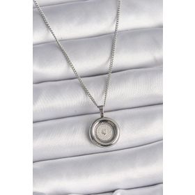 Skygo TJ-BKO9571 316L Çelik Gümüş Renk Zincir Gümüş Renk Altın Model Kadın Kolye