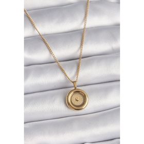 Skygo TJ-BKO9572 316L Çelik Gold Renk Zincir Gold Altın Model Kadın Kolye