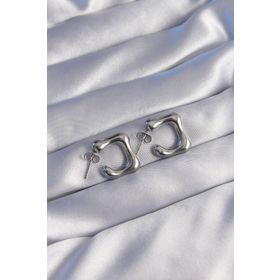 Skygo TJ-BKP9042 316L Çelik Gümüş Renk Minimal Bubble Küpe