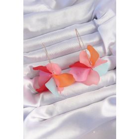 Skygo TJ-BKP9260 Pirinç Karışık Soft Renkli Flora Küpe