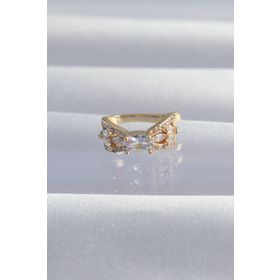 Skygo TJ-BKP9337 Pirinç Gold Renk Zirkon Taş Kaplama Earcuff Küpe