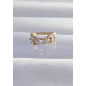 Skygo TJ-BKP9337 Pirinç Gold Renk Zirkon Taş Kaplama Earcuff Küpe