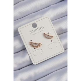 Skygo TJ-BKP9429 Xuping Rose Renk Zirkon Taşlı Ay Ve Güneş Tasarımlı Küpe