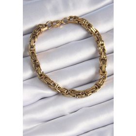 Skygo TJ-EB3693 316L Çelik Gold Renk Kral Zincir Model Erkek Bileklik