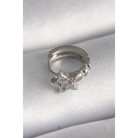 Skygo TJ-PR1333 316L Çelik Gümüş Renk Zirkon Taşlı Yıldız Model Tragus Piercing