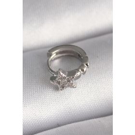 Skygo TJ-PR1333 316L Çelik Gümüş Renk Zirkon Taşlı Yıldız Model Tragus Piercing