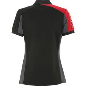 Slam A908005S00 Siyah Gri Kırmızı Polo Yaka Regular Fit Kadın T-Shirt