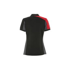 Slam A908005S00 Siyah Gri Kırmızı Polo Yaka Regular Fit Kadın T-Shirt