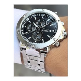 Slazenger 2163 Fonksiyonları Aktif 5 Atm Su Geçirmez Çelik Kordon Erkek Kol Saati