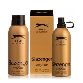 Slazenger Active Sport Gold EDT 125 ml ve Deo Sprey 150 ml Erkek Parfüm Seti
