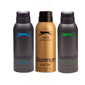 Slazenger Active Sport Gold Yeşil Mavi 3x150 ml Deodorant Set
