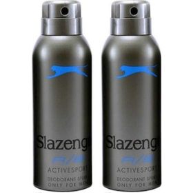 Slazenger Active Sport Mavi 2x150 ml Erkek Sprey Deodorant