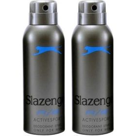 Slazenger Active Sport Mavi 2x150 ml Erkek Sprey Deodorant